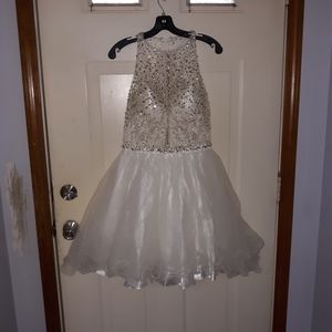 Promgirl Honecoming Dress/ White Above knee